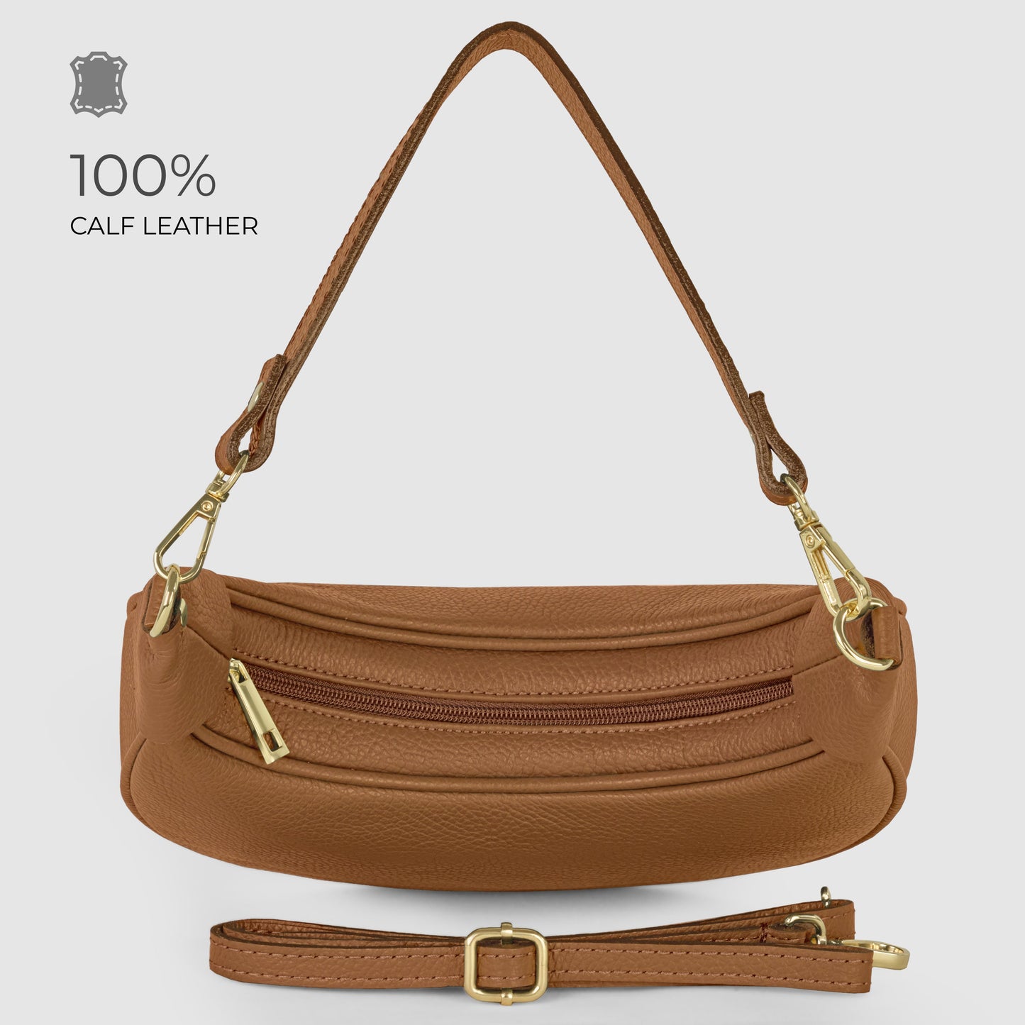 Italian Genuine Calf Leather Shoulder Bag 222024 TAKEASY
