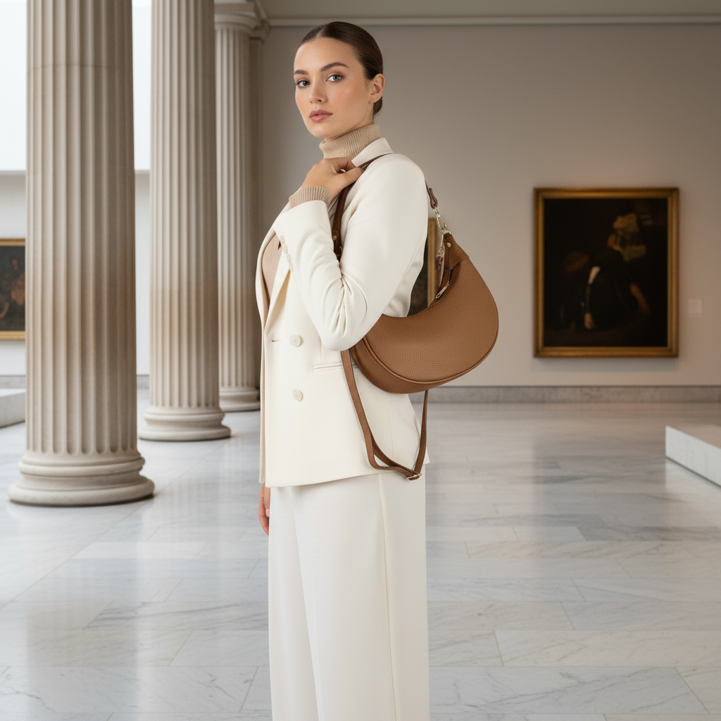 Italian Genuine Calf Leather Shoulder Bag 222024 TAKEASY