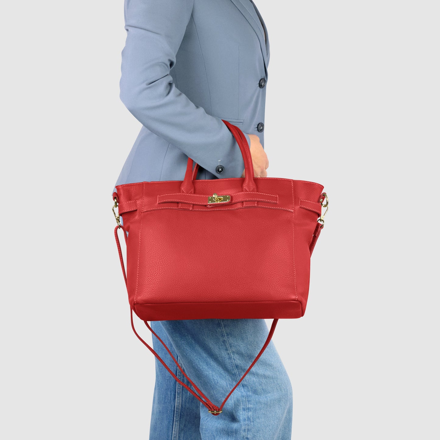 Italian Genuine Calf Leather Top-Handle Bag 233233 TAKEASY