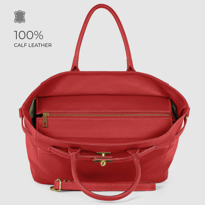 Italian Genuine Calf Leather Top-Handle Bag 233233 TAKEASY