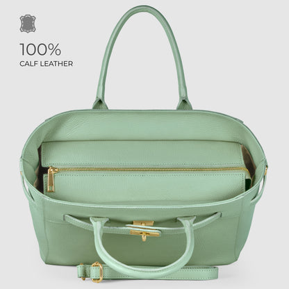 Italian Genuine Calf Leather Top-Handle Bag 233233 TAKEASY