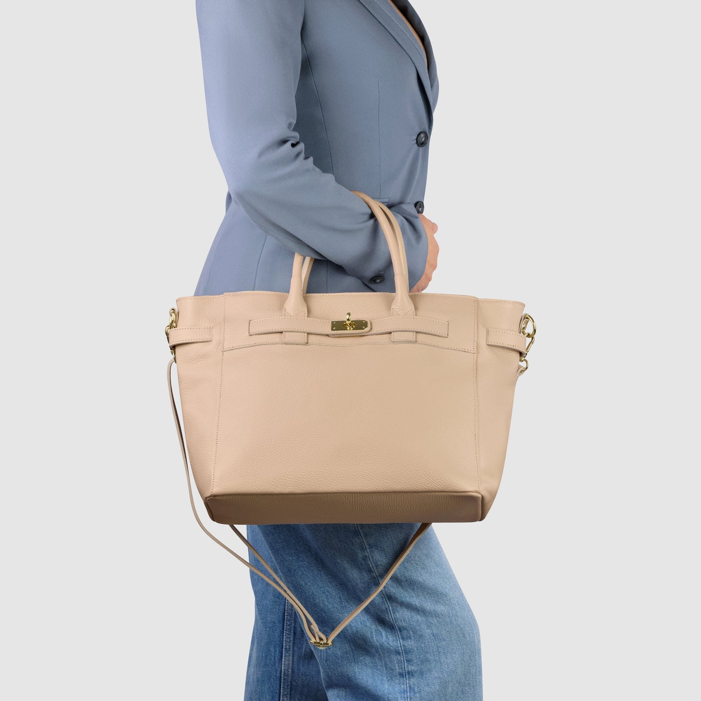 Italian Genuine Calf Leather Top-Handle Bag 233233 TAKEASY