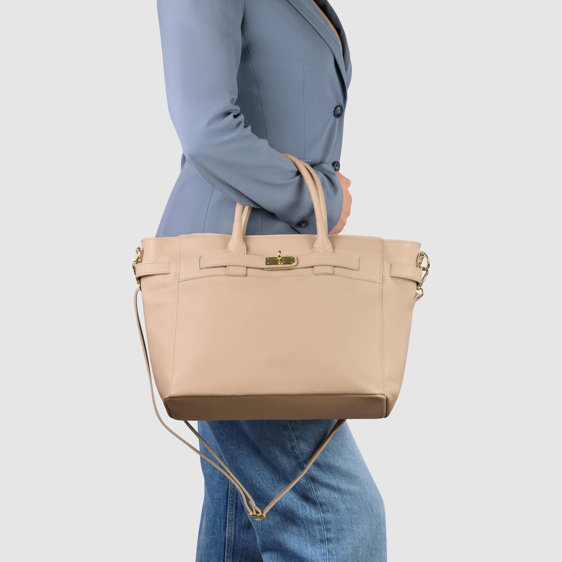 Italian Genuine Calf Leather Top-Handle Bag 233233 TAKEASY
