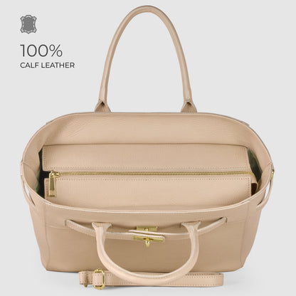 Italian Genuine Calf Leather Top-Handle Bag 233233 TAKEASY