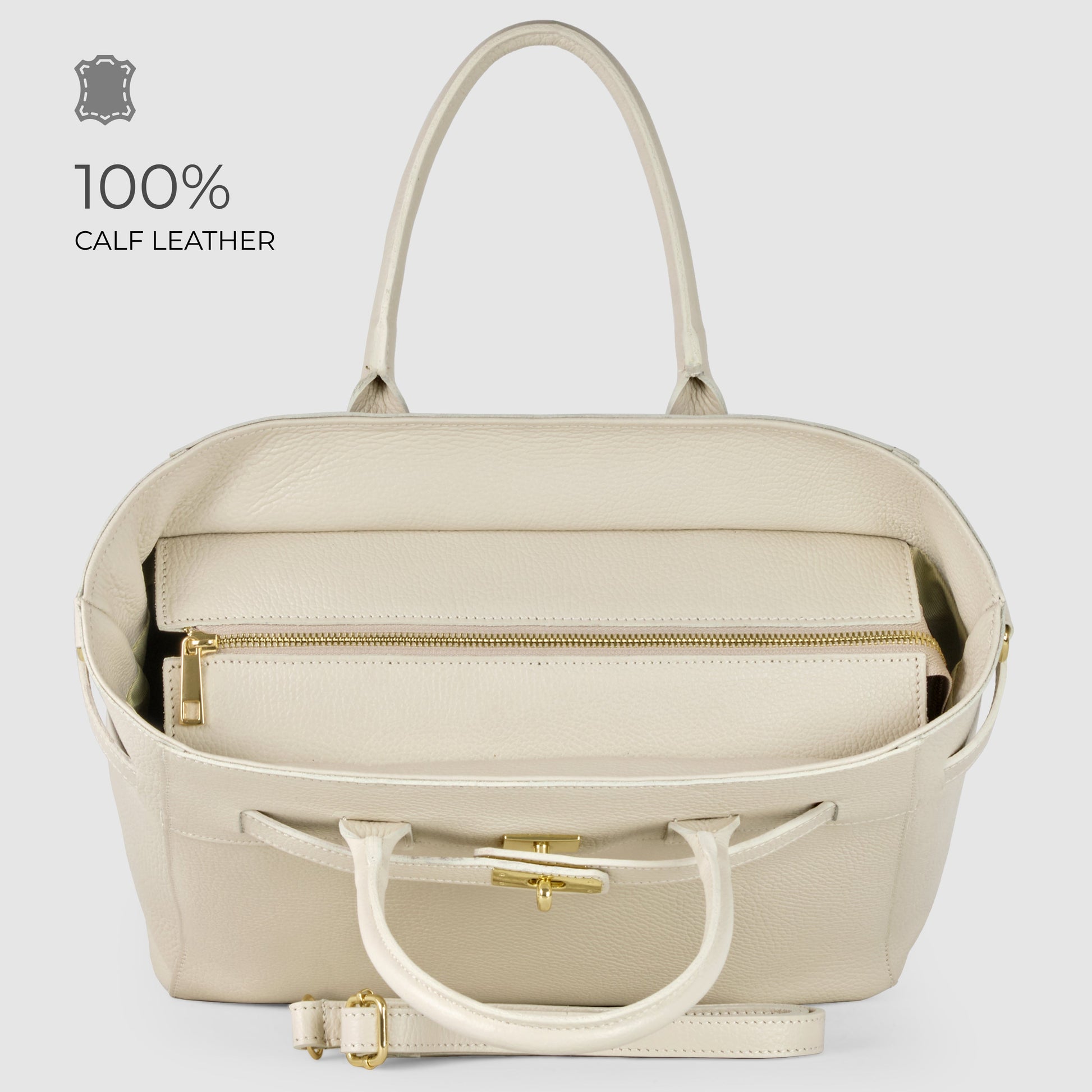 Italian Genuine Calf Leather Top-Handle Bag 233233 TAKEASY
