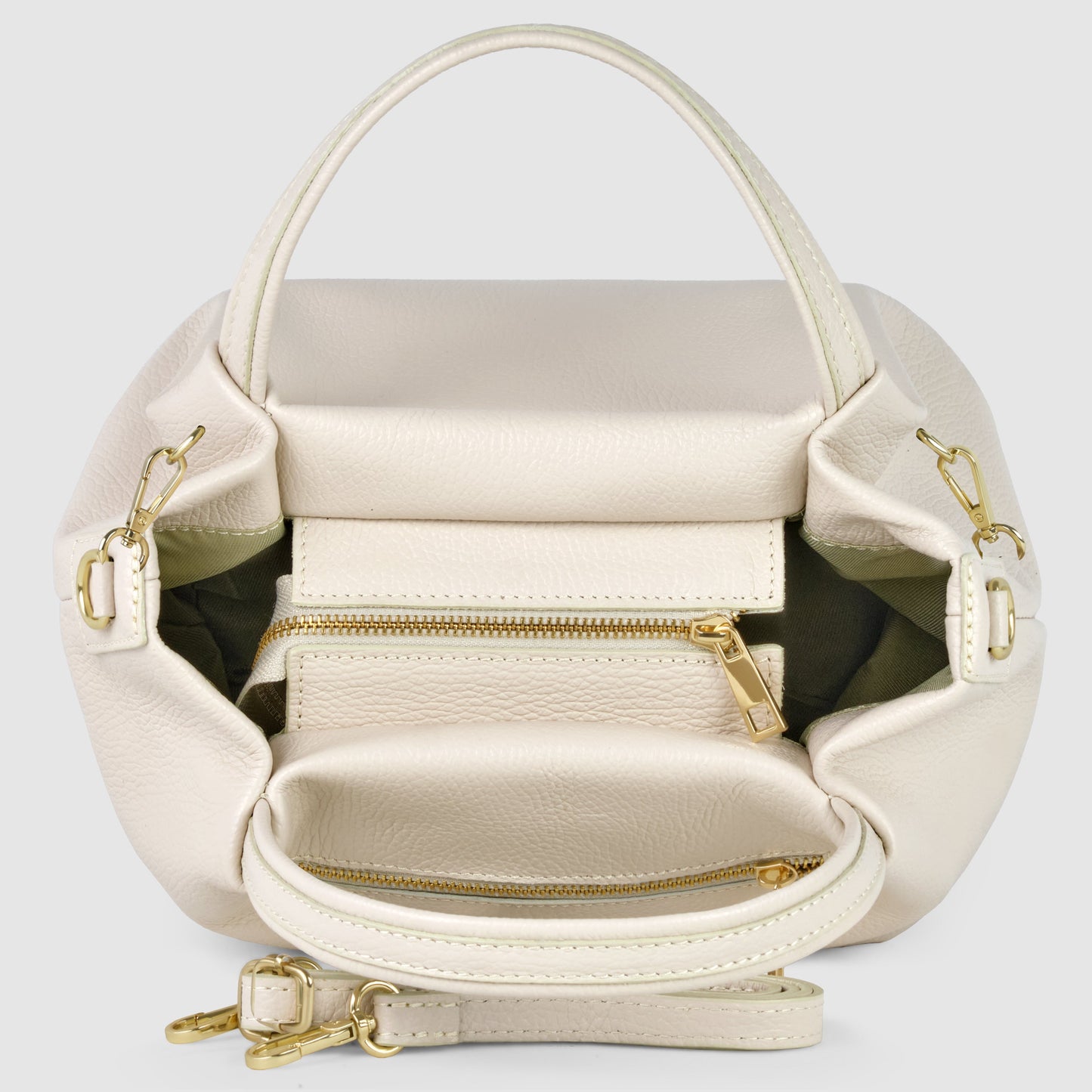 Italian Genuine Calf Leather Top-Handle Bag 322055 TAKEASY