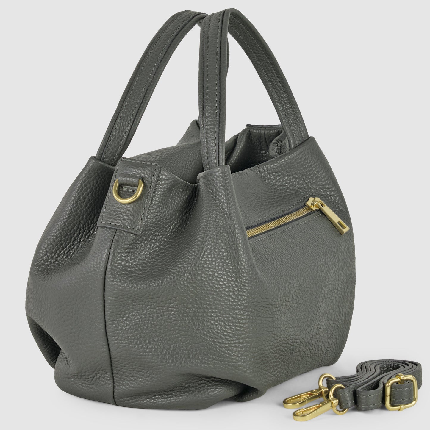 Italian Genuine Calf Leather Top-Handle Bag 322055 TAKEASY