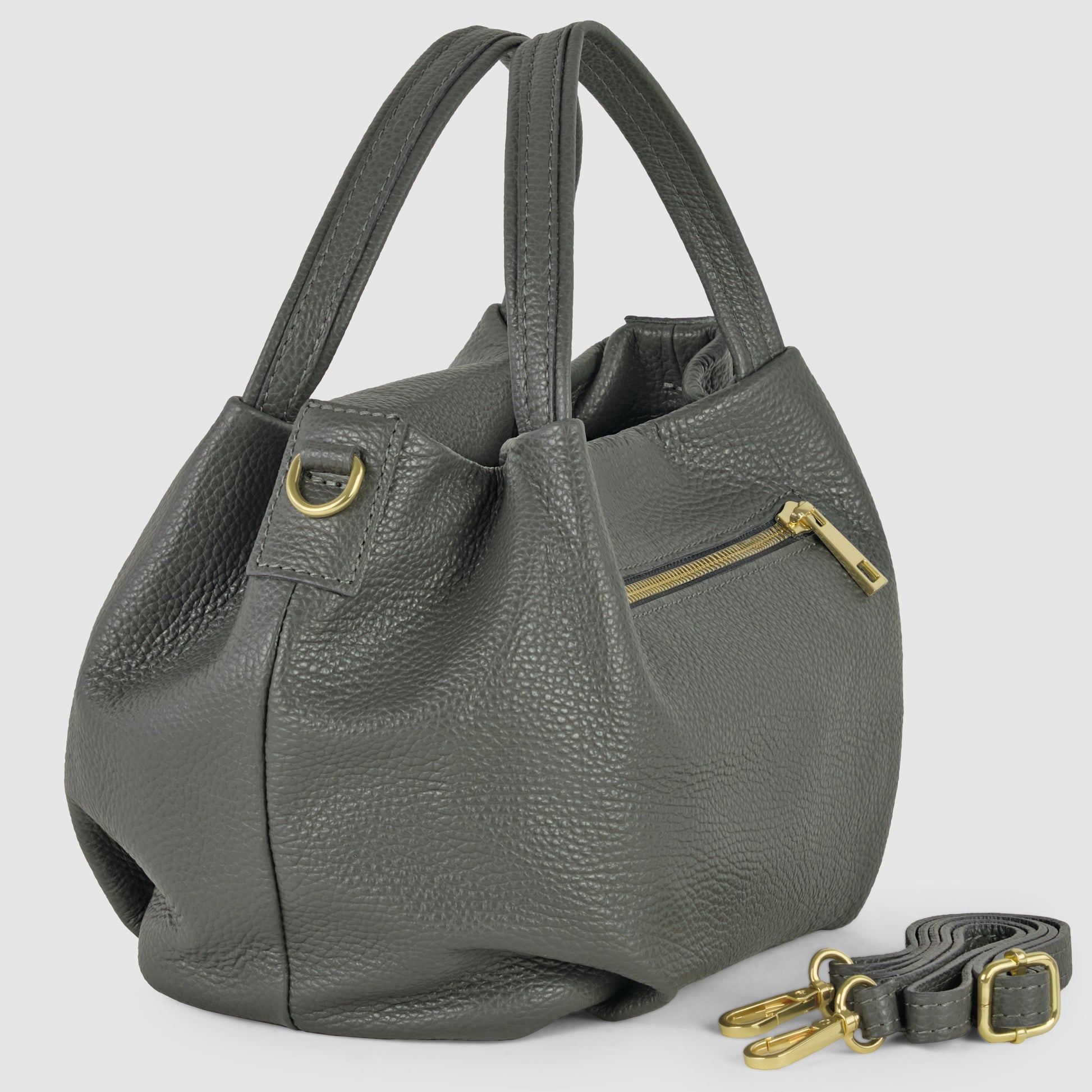 Italian Genuine Calf Leather Top-Handle Bag 322055 TAKEASY