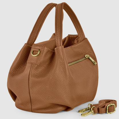 Italian Genuine Calf Leather Top-Handle Bag 322055 TAKEASY