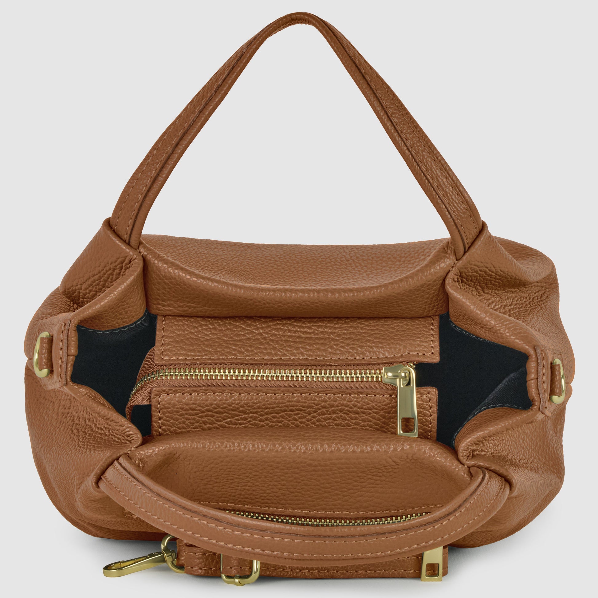 Italian Genuine Calf Leather Top-Handle Bag 322055 TAKEASY