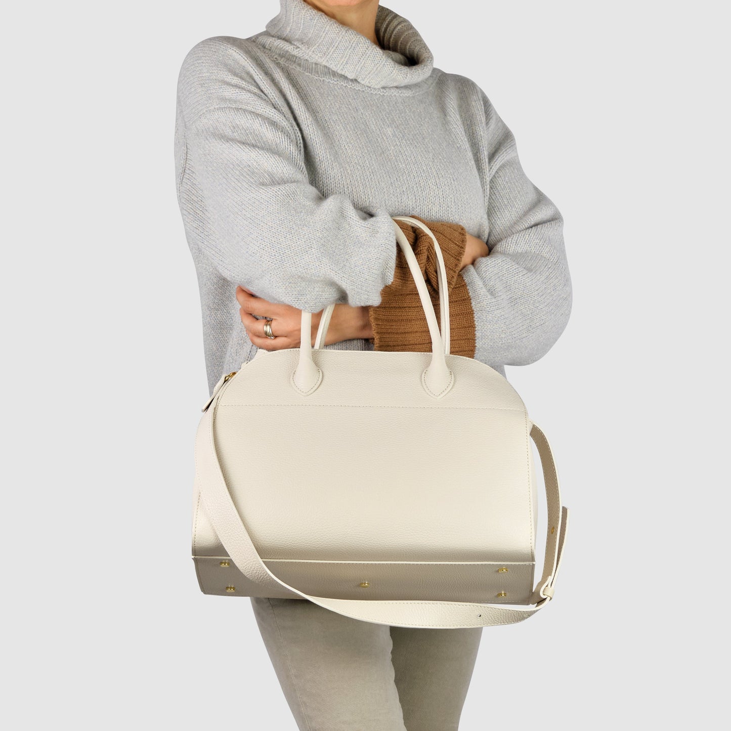 Italian Genuine Calf Leather Top-Handle Bag 413912 TAKEASY