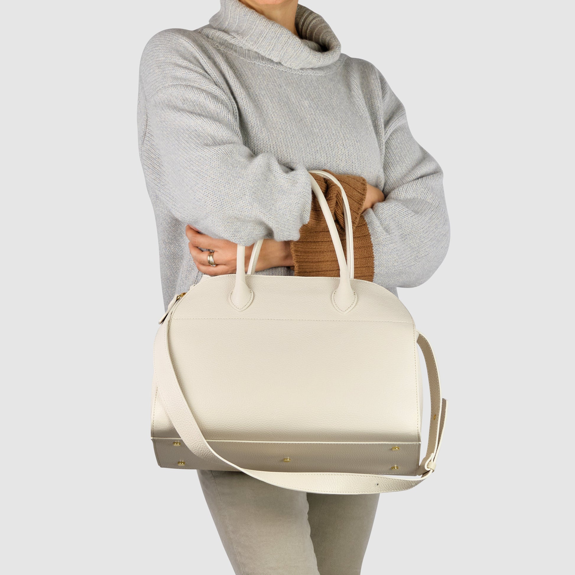 Italian Genuine Calf Leather Top-Handle Bag 413912 TAKEASY