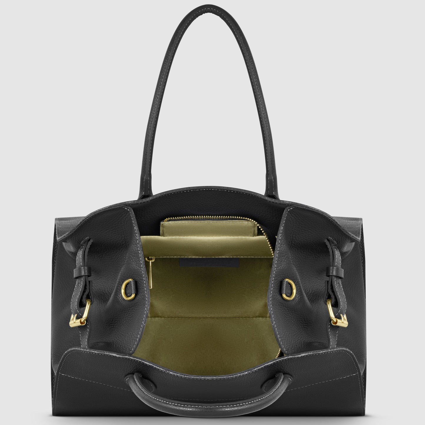 Italian Genuine Calf Leather Top-Handle Bag 413912 TAKEASY