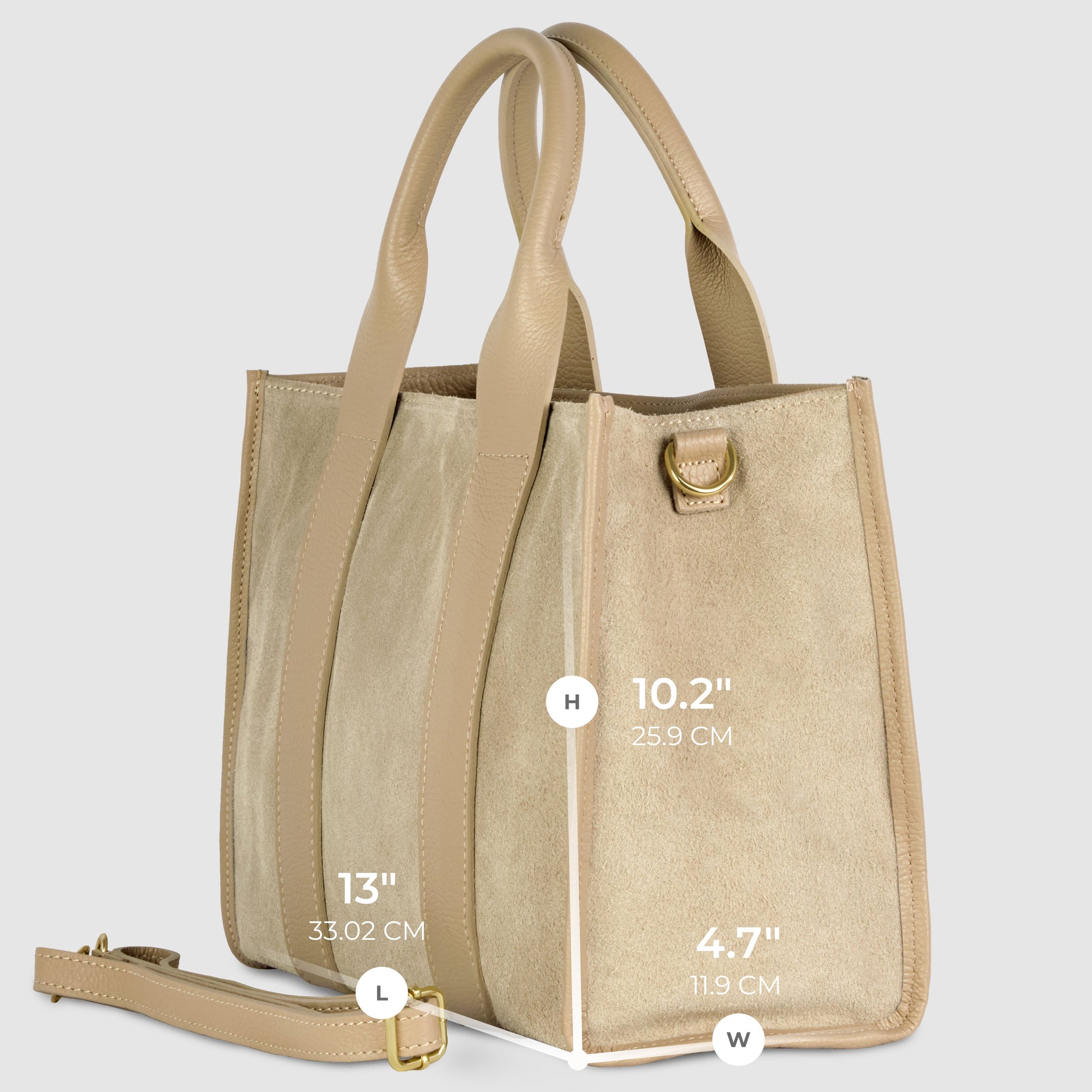 Italian Genuine Suede Tote Bag 282611 TAKEASY
