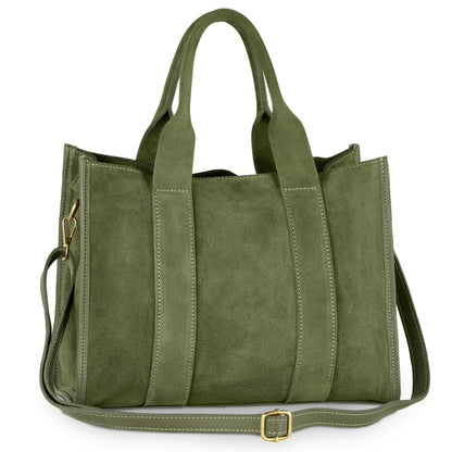 Italian Genuine Suede Tote Bag 282611 TAKEASY