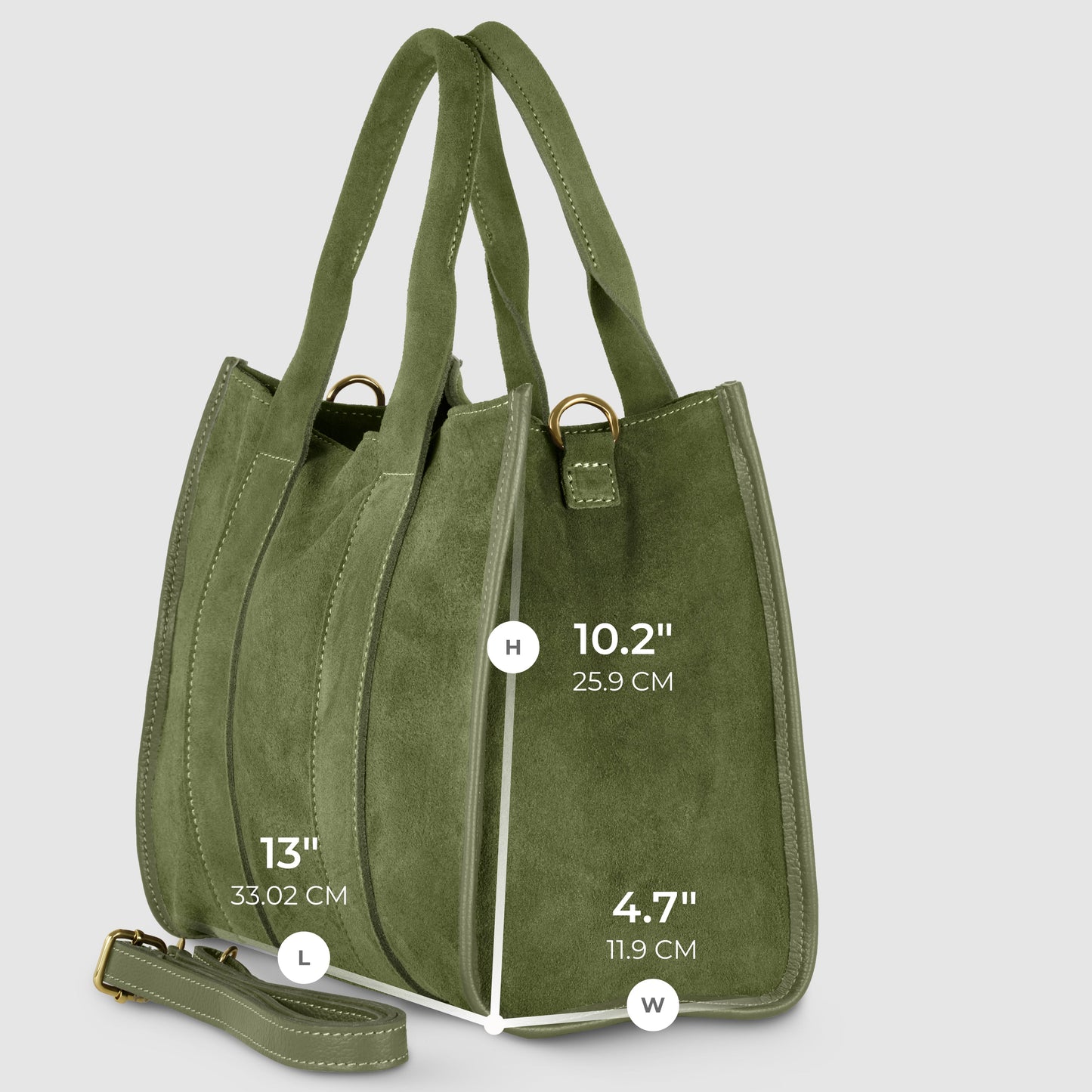Italian Genuine Suede Tote Bag 282611 TAKEASY