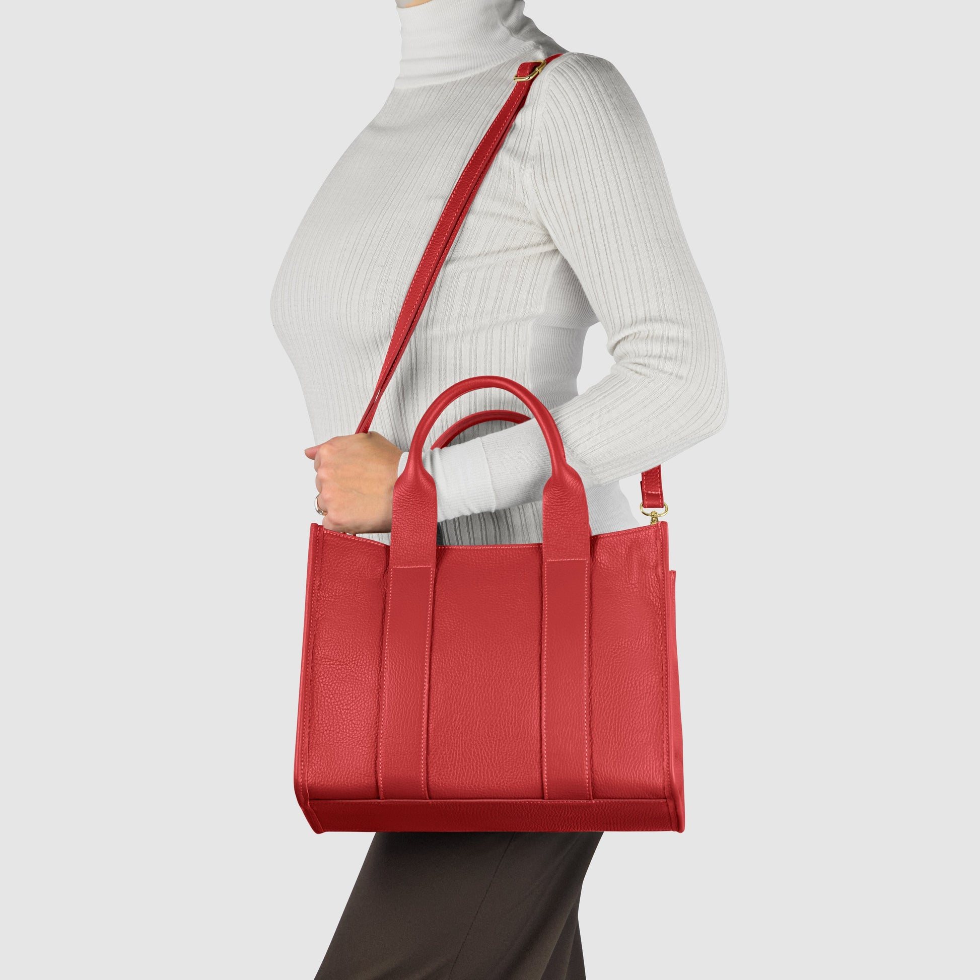 Italian Genuine Calf Leather Tote Bag 282611 TAKEASY