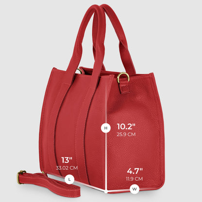 Italian Genuine Calf Leather Tote Bag 282611 TAKEASY
