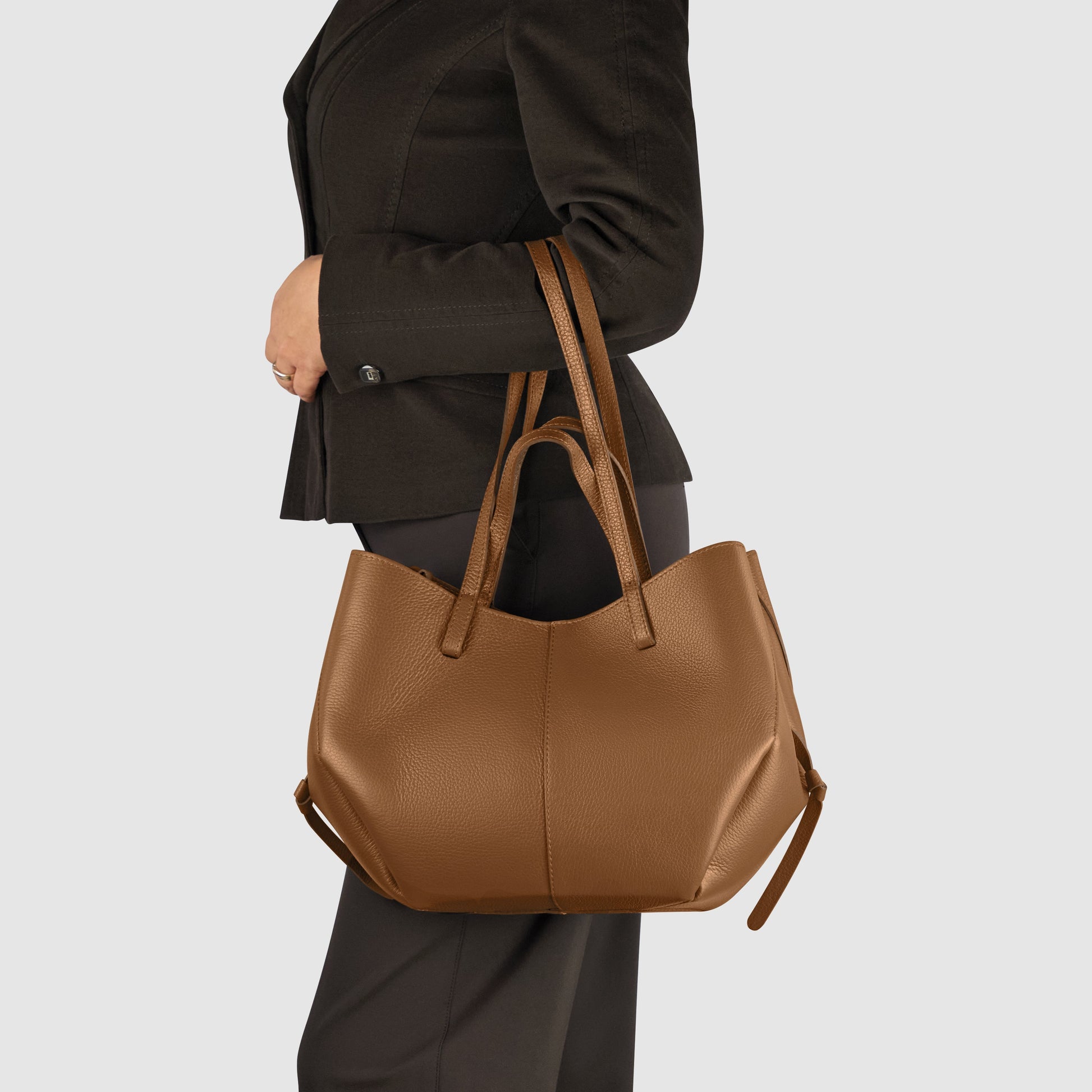Italian Genuine Calf Leather Tote Bag 312912 TAKEASY