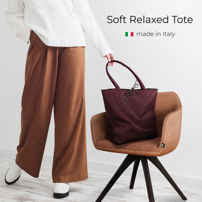 Italian Genuine Calf Leather Tote Bag 201718 TAKEASY