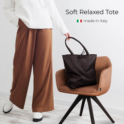 Italian Genuine Calf Leather Tote Bag 201718 TAKEASY
