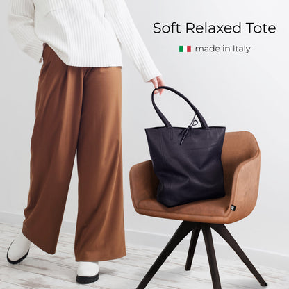 Italian Genuine Calf Leather Tote Bag 201718 TAKEASY