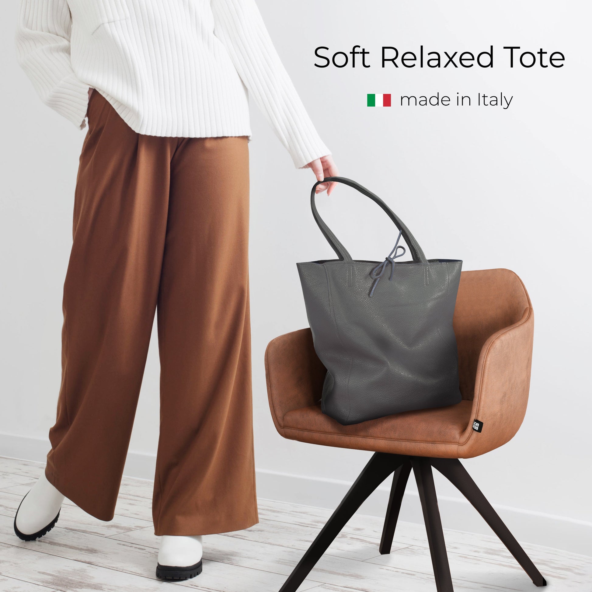 Italian Genuine Calf Leather Tote Bag 201718 TAKEASY
