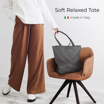 Italian Genuine Calf Leather Tote Bag 201718 TAKEASY