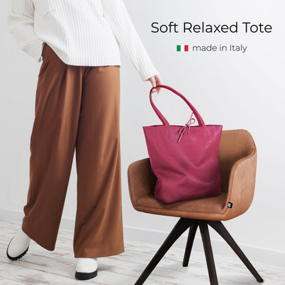 Italian Genuine Calf Leather Tote Bag 201718 TAKEASY