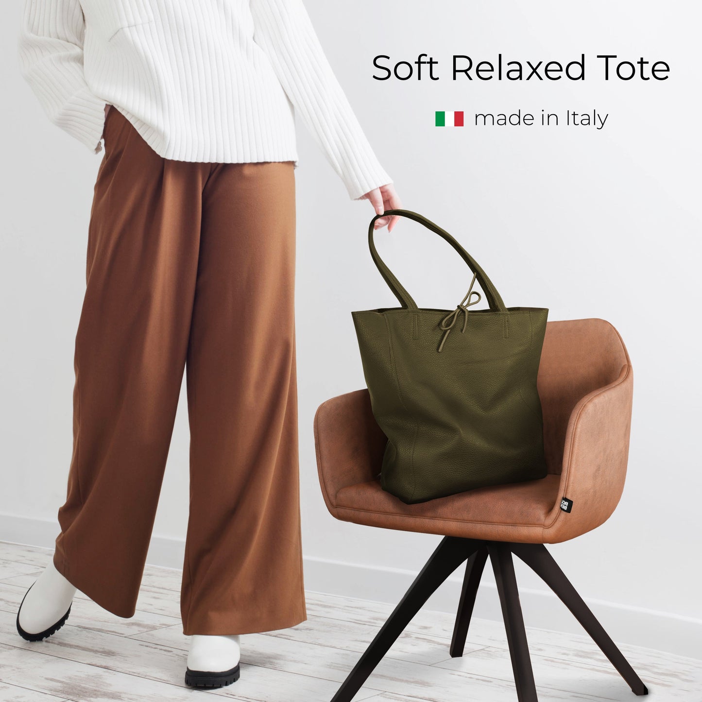 Italian Genuine Calf Leather Tote Bag 201718 TAKEASY