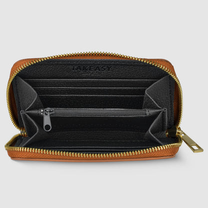 Italian Genuine Calf Leather Wallet 650988 TAKEASY