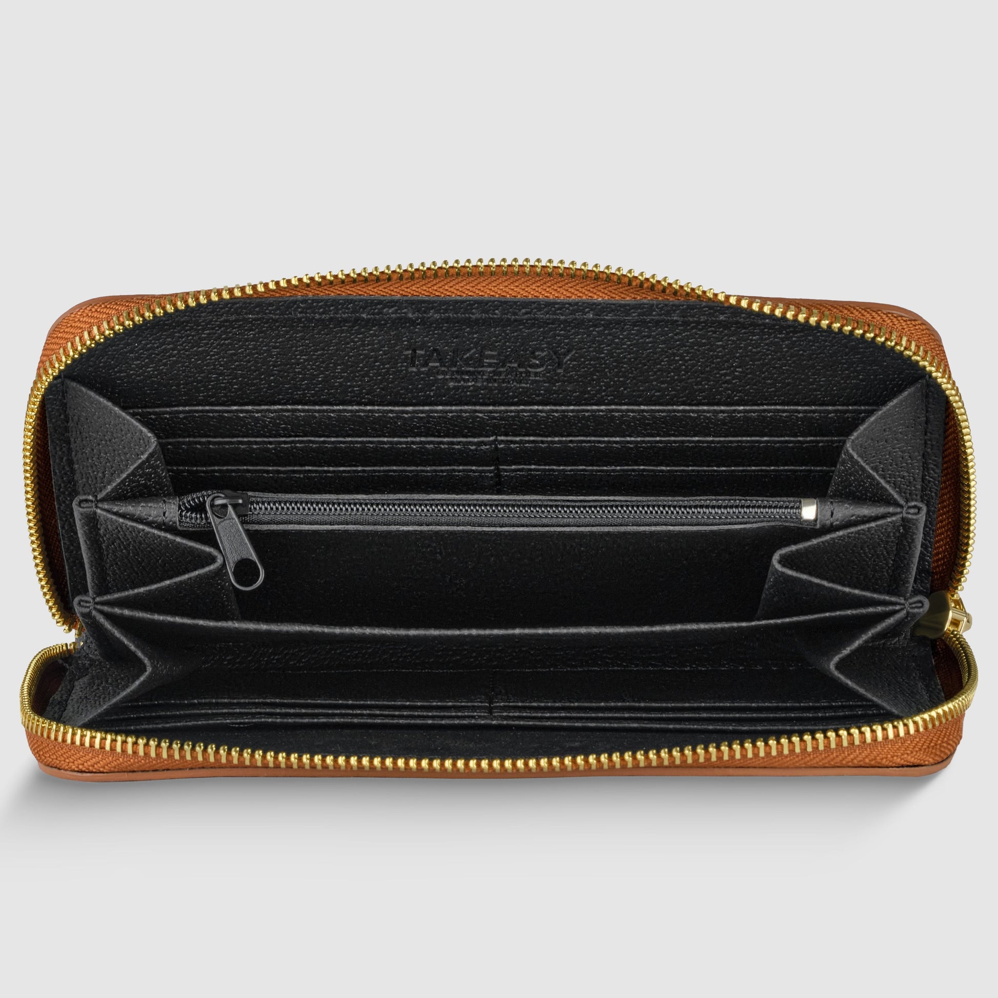 Italian Genuine Calf Leather Wallet 651088 TAKEASY