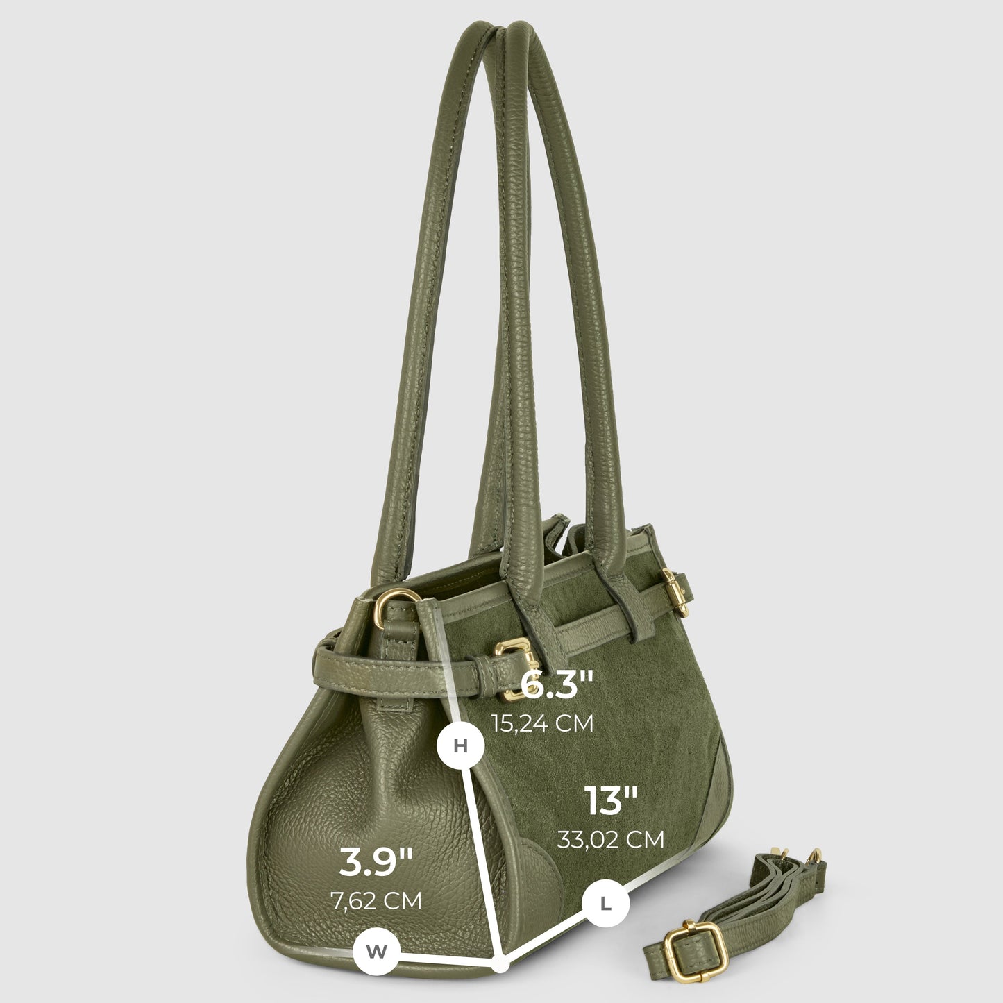 Italian Genuine Suede & Calf Leather Top-Handle Bag 282615 TAKEASY