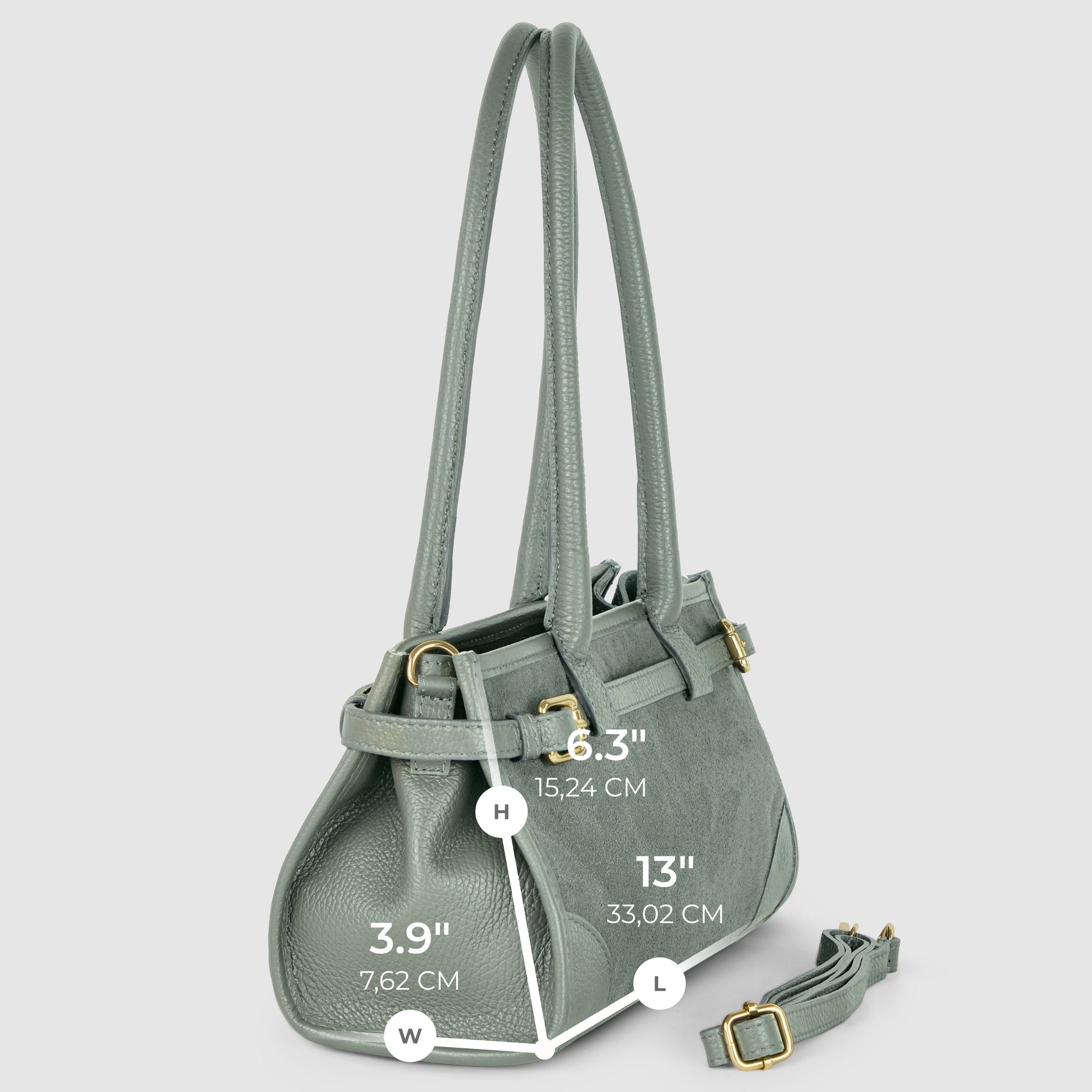 Italian Genuine Suede & Calf Leather Top-Handle Bag 282615 TAKEASY