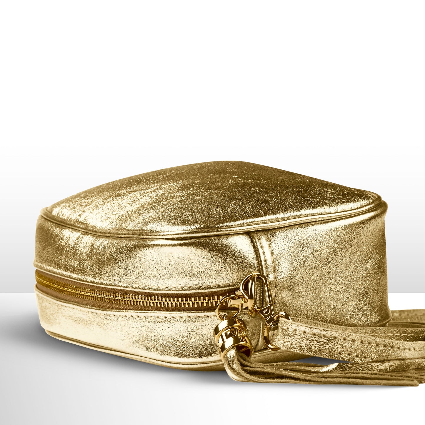 Italian Genuine Metallic Suede Crossbody Bag 231302 TAKEASY