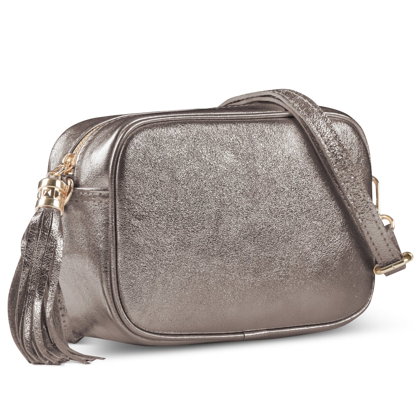 Italian Genuine Metallic Suede Crossbody Bag 231302 TAKEASY