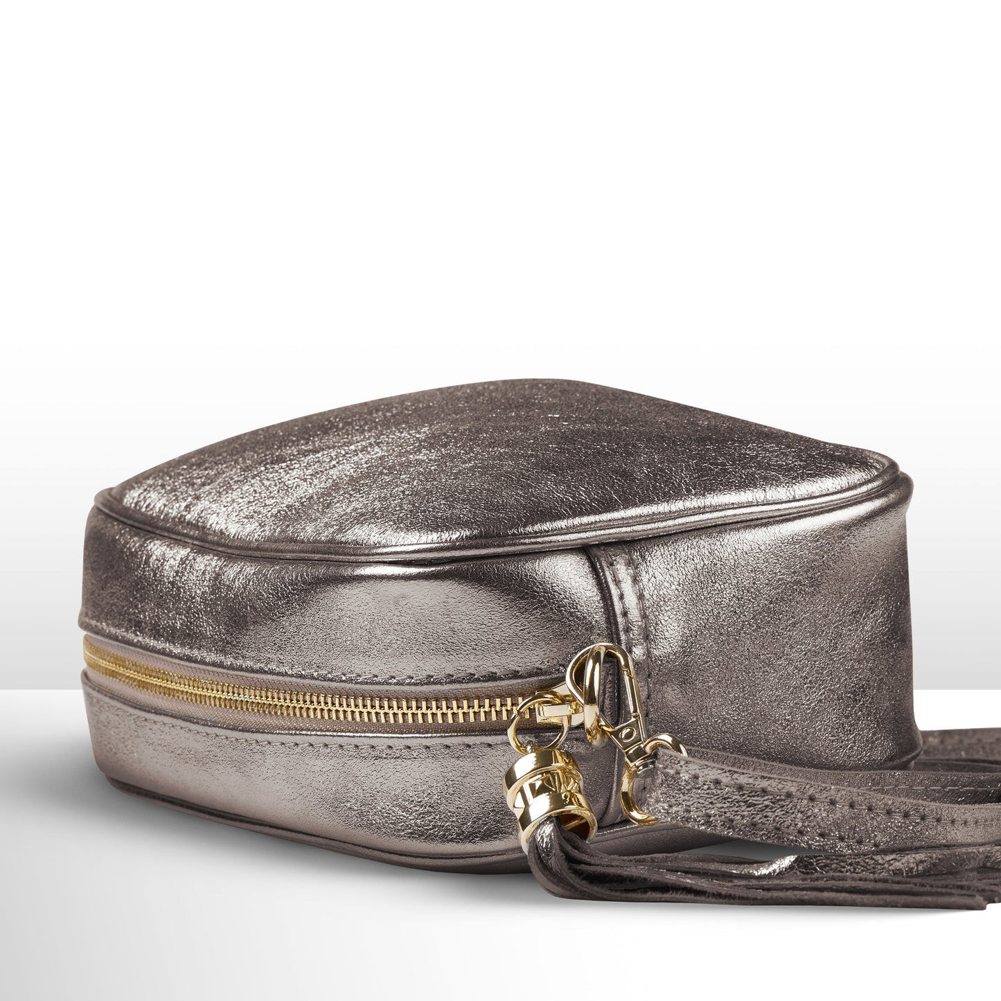 Italian Genuine Metallic Suede Crossbody Bag 231302 TAKEASY