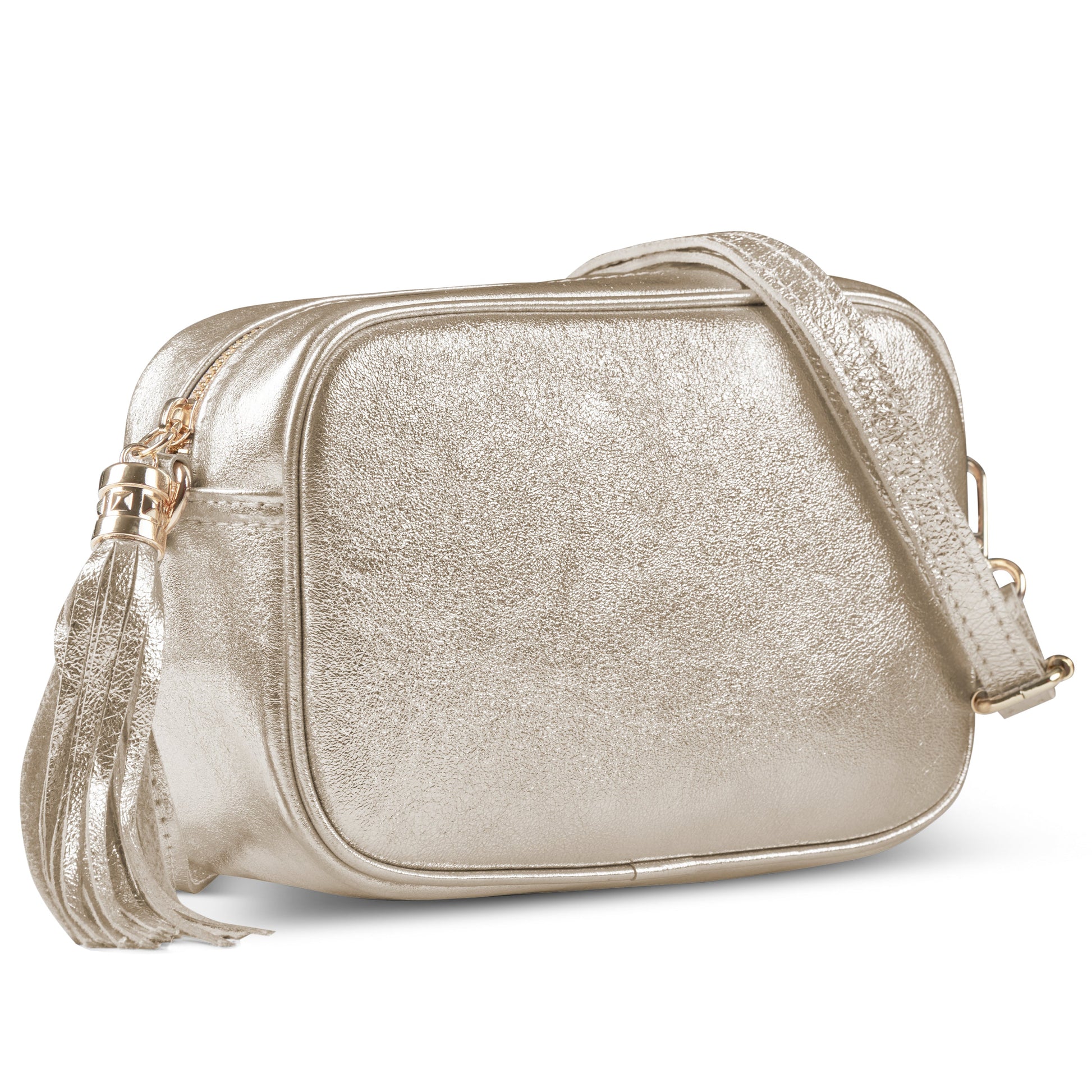 Italian Genuine Metallic Suede Crossbody Bag 231302 TAKEASY