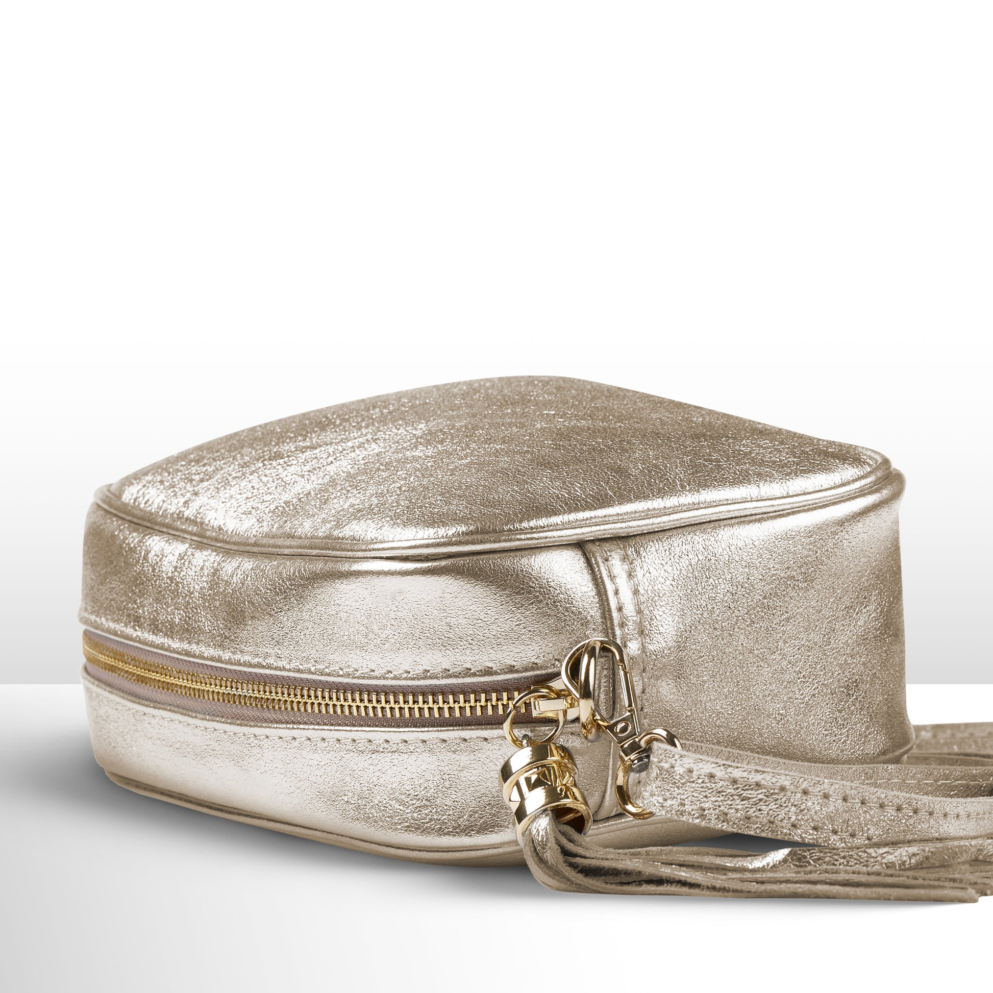 Italian Genuine Metallic Suede Crossbody Bag 231302 TAKEASY