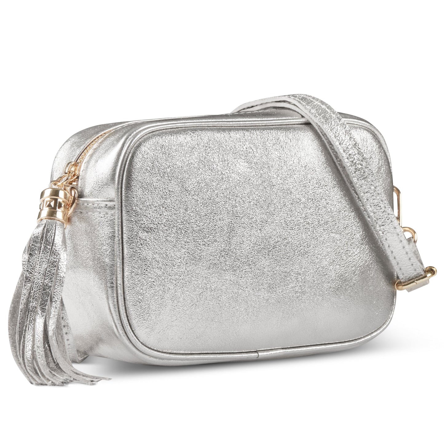 Italian Genuine Metallic Suede Crossbody Bag 231302 TAKEASY