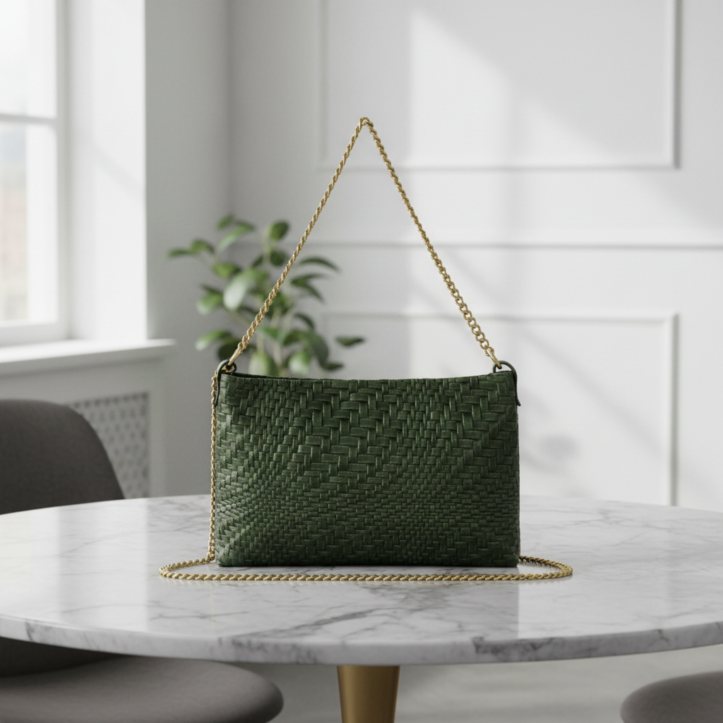 Italian Genuine Grid Suede Crossbody Bag 101315 TAKEASY