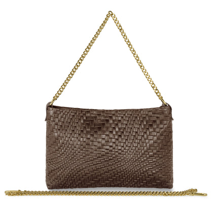 Italian Genuine Grid Suede Crossbody Bag 101315 TAKEASY