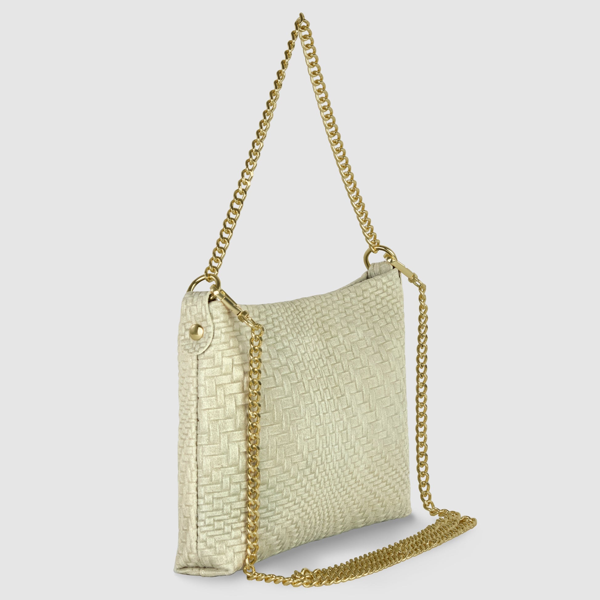 Italian Genuine Grid Suede Crossbody Bag 101315 TAKEASY