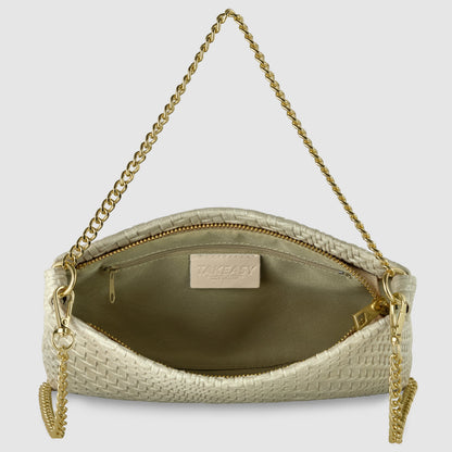 Italian Genuine Grid Suede Crossbody Bag 101315 TAKEASY