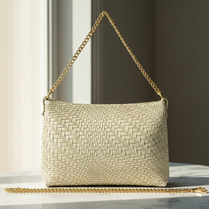 Italian Genuine Grid Suede Crossbody Bag 101315 TAKEASY