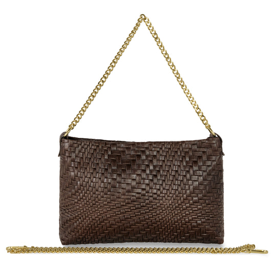 Italian Genuine Grid Suede Crossbody Bag 101315 TAKEASY