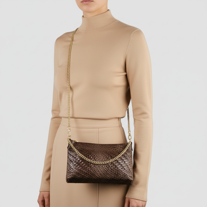 Italian Genuine Grid Suede Crossbody Bag 101315 TAKEASY