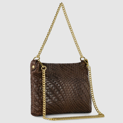 Italian Genuine Grid Suede Crossbody Bag 101315 TAKEASY