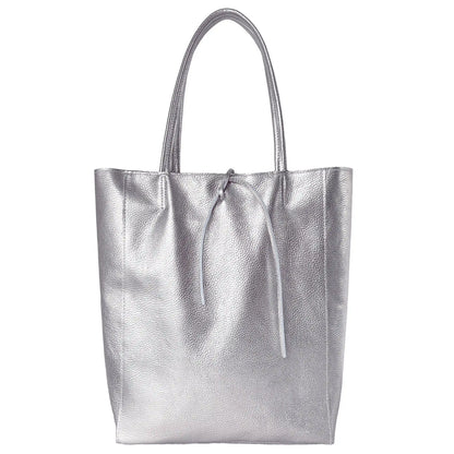 Italian Genuine Metallic Calf Leather Tote Bag 201718 TAKEASY