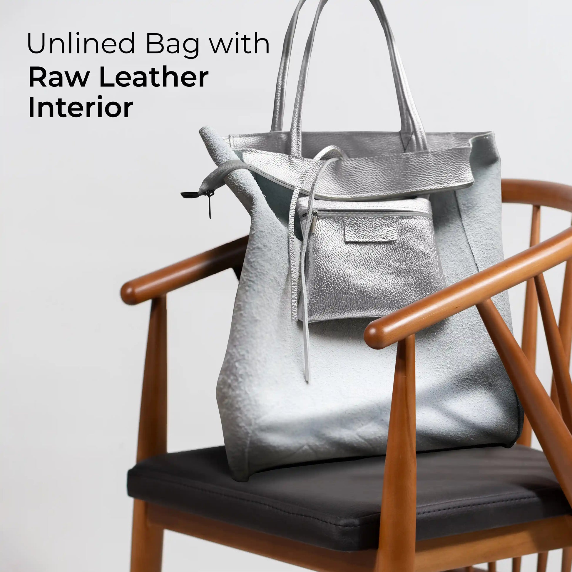 Italian Genuine Metallic Calf Leather Tote Bag 201718 TAKEASY